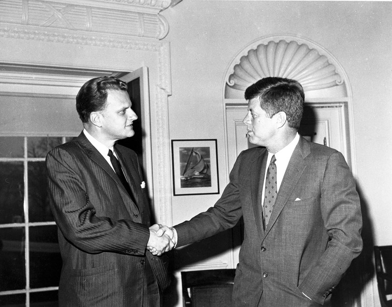 Billy Graham and John F Kennedy