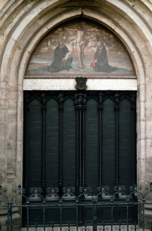 The door of the Schlosskirche (castle church) in Wittenberg, Germany.